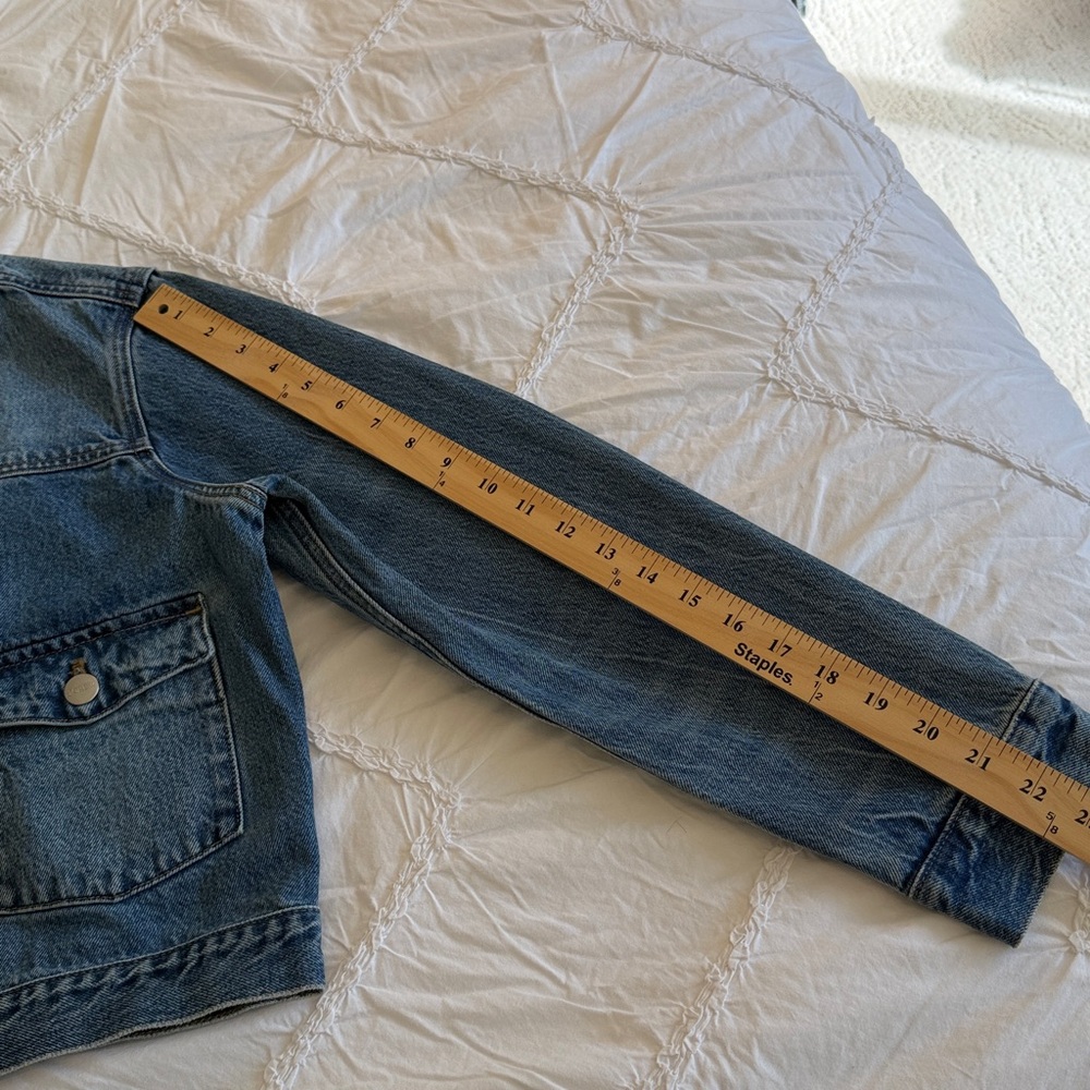 J. Crew Pleated Denim Lady Jacket.sz M gently used - Picture 10 of 13